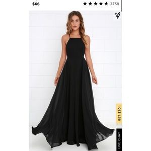 Backless Black Maxi Dress